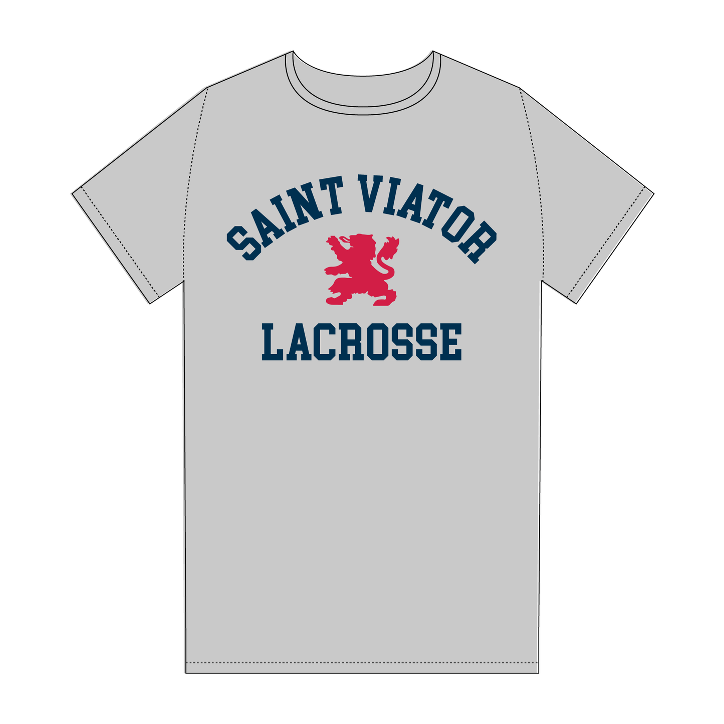 Grey Saint Viator Girls Lacrosse Performance T-Shirt (by C2 Sport)