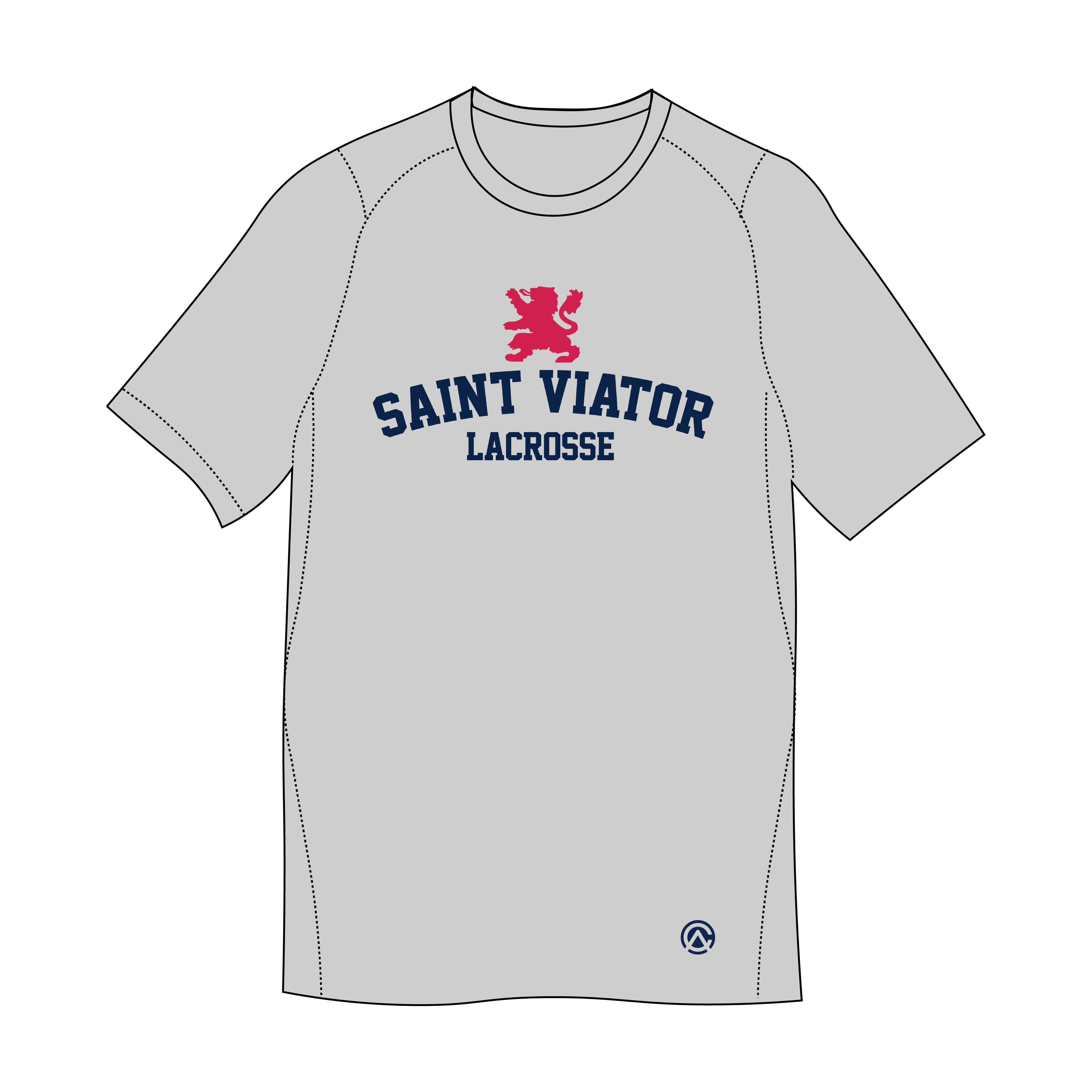 Saint Viator Boys Lacrosse Grey Performance Tee