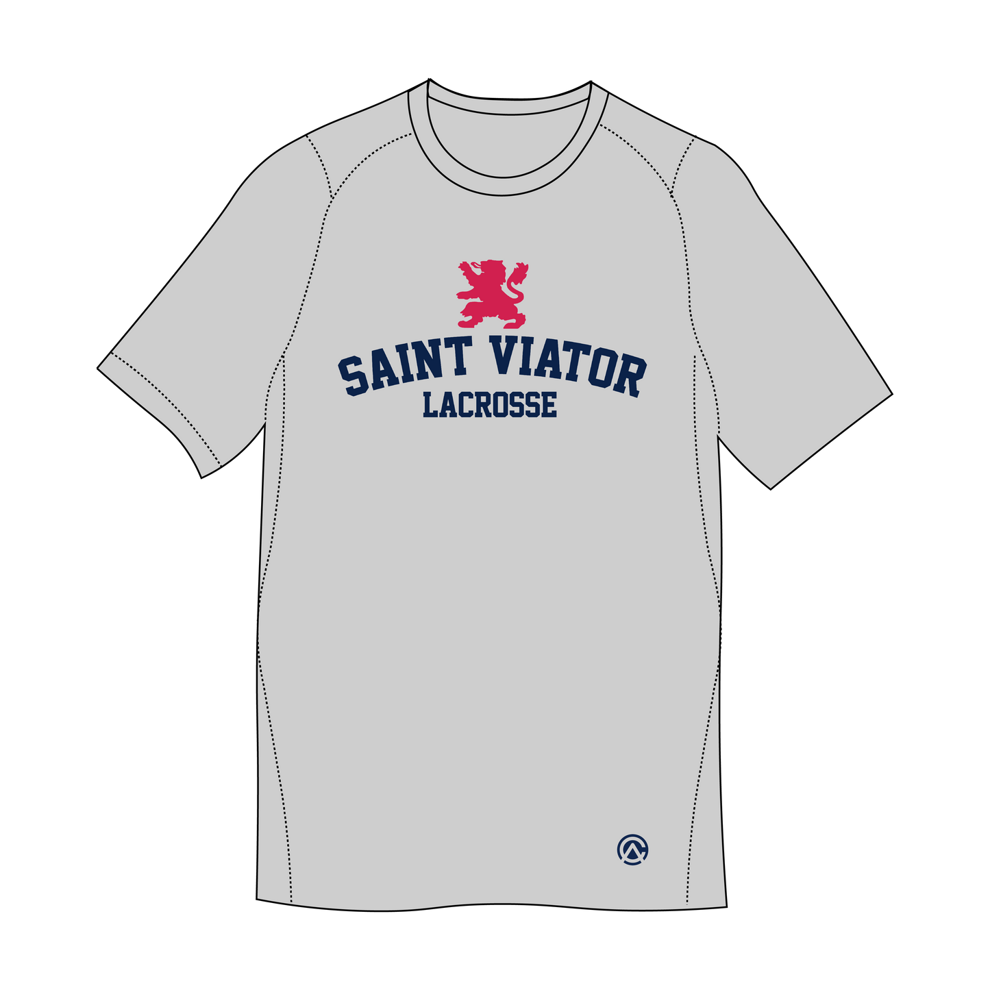 Saint Viator Boys Lacrosse Grey Performance Tee