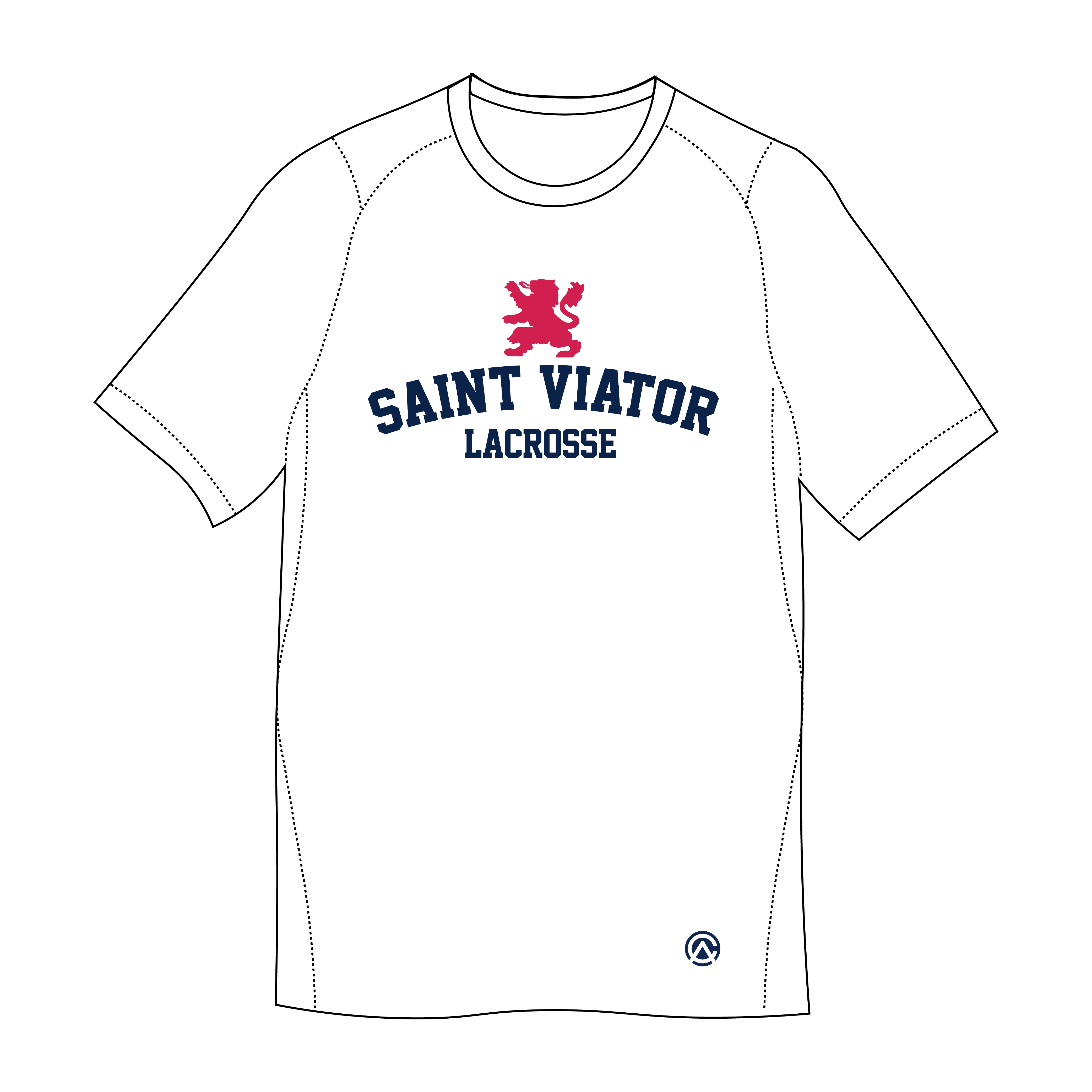 Saint Viator Boys Lacrosse White Performance Tee