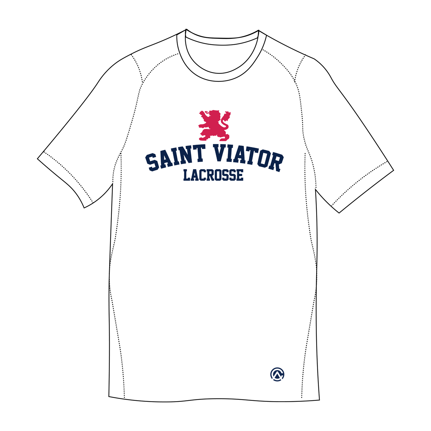 Saint Viator Boys Lacrosse White Performance Tee