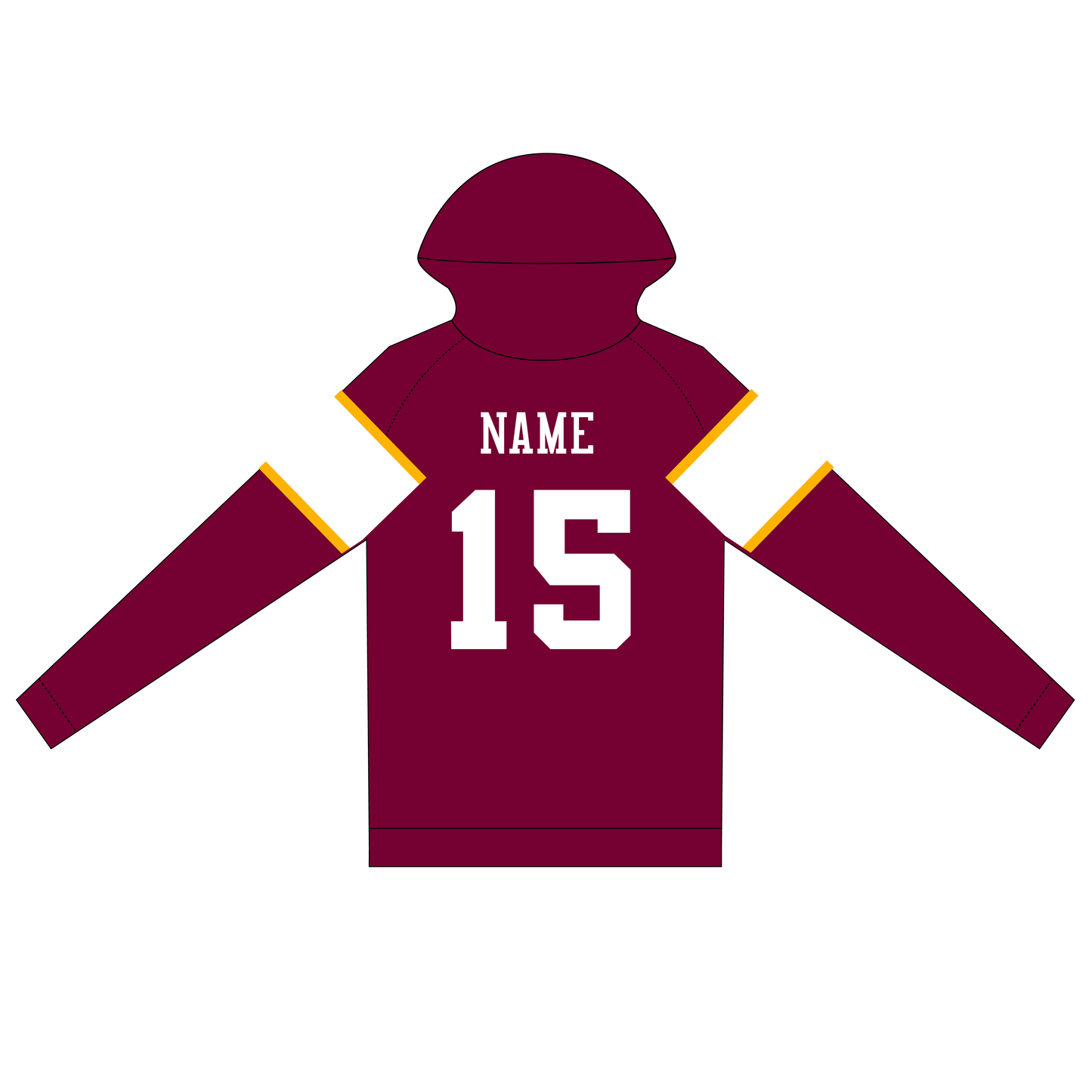 Signature Personalized Maroon & Gold Ramblers Hoodie