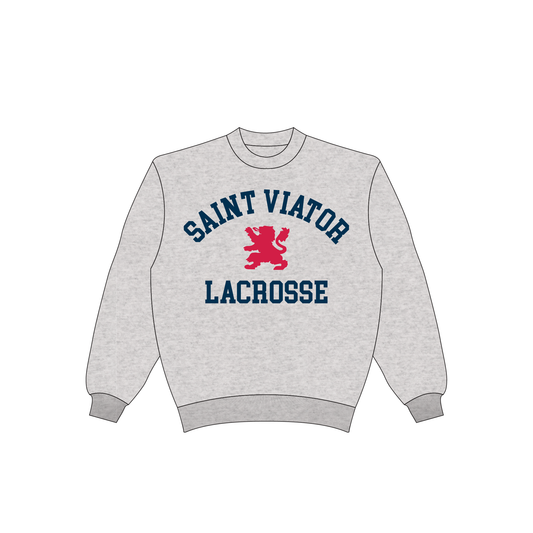 Saint Viator Girls Lacrosse NuBlend Crewneck Sweatshirt (by JERZEES)