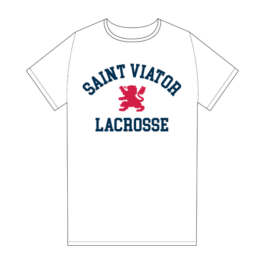 WHITE Saint Viator Girls Lacrosse Performance T-Shirt (by C2 Sport)