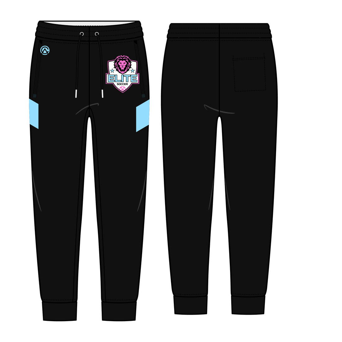 BULK Team Elite Custom Sublimated Joggers with Pockets and Zippers